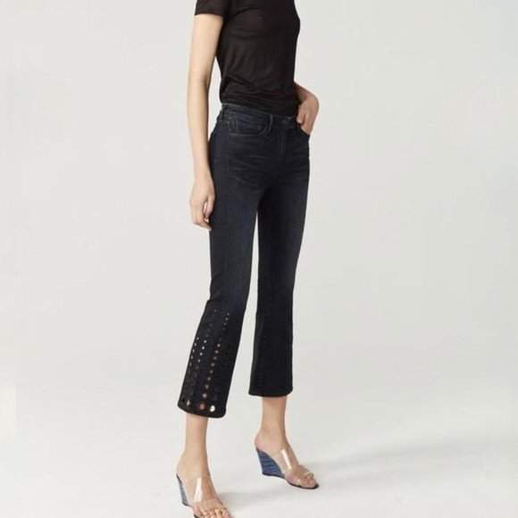 3x1 Denim Midway Dot Crop Bell Jeans - Lucca, 29 - Picture 1 of 15